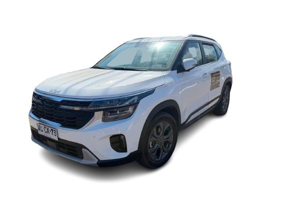 KIA Seltos EX Turbo 1.4 blanco, vista frontal lateral, premio principal de la Gran Rifa Navideña